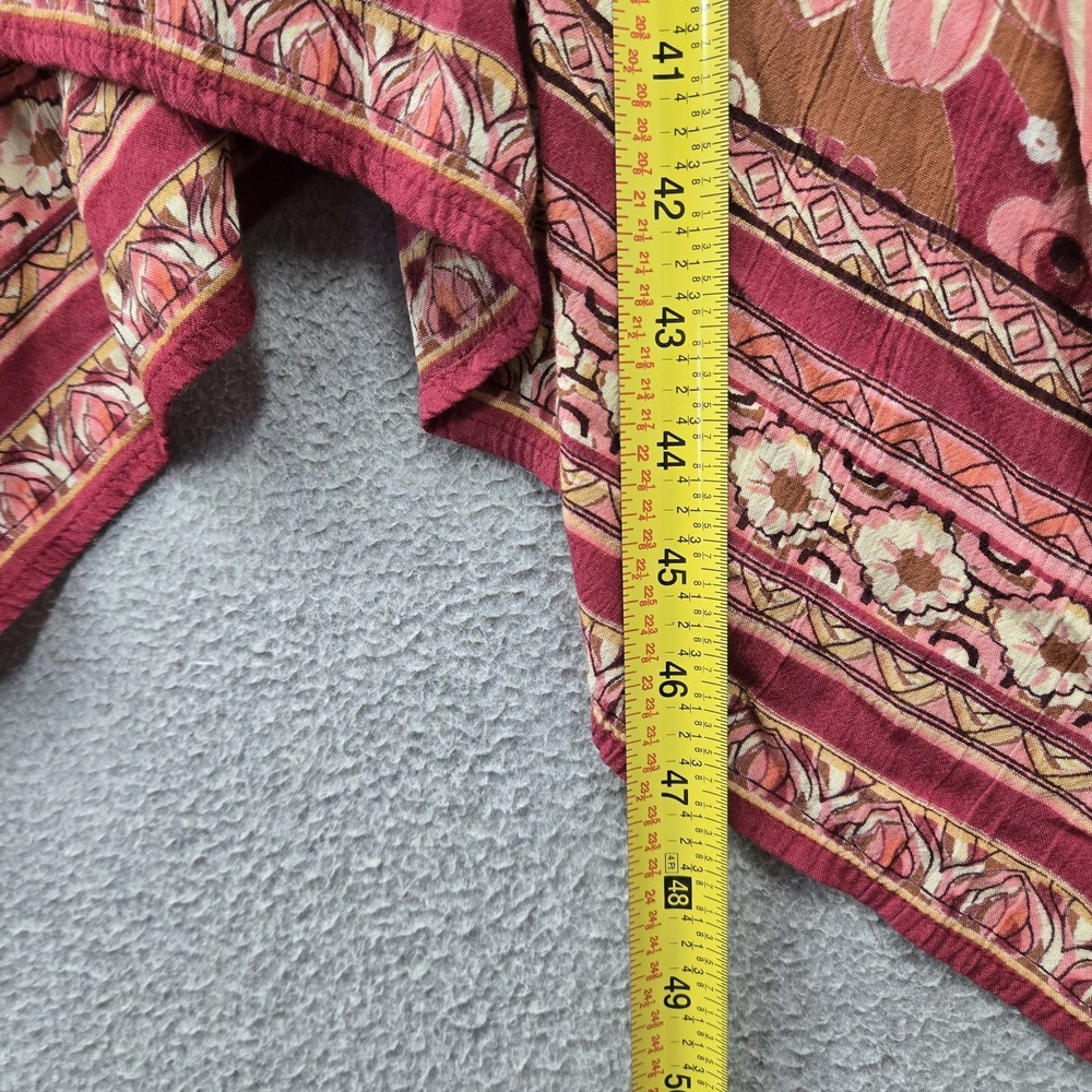 ANGIE Women Dress L Brown Floral Maxi Boho Cottagecore Sleeveless Lined - Picture 7 of 10
